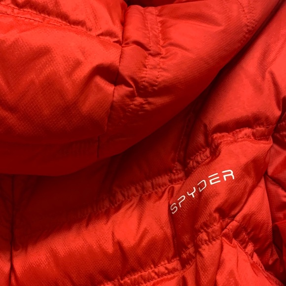 Spyder Red Quilted Jacket with White Accents - Picture 8 of 8